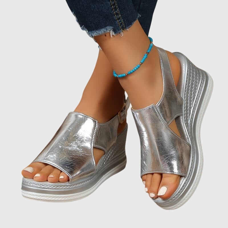 scarpe aperte eleganti rifiniture dorate - comode