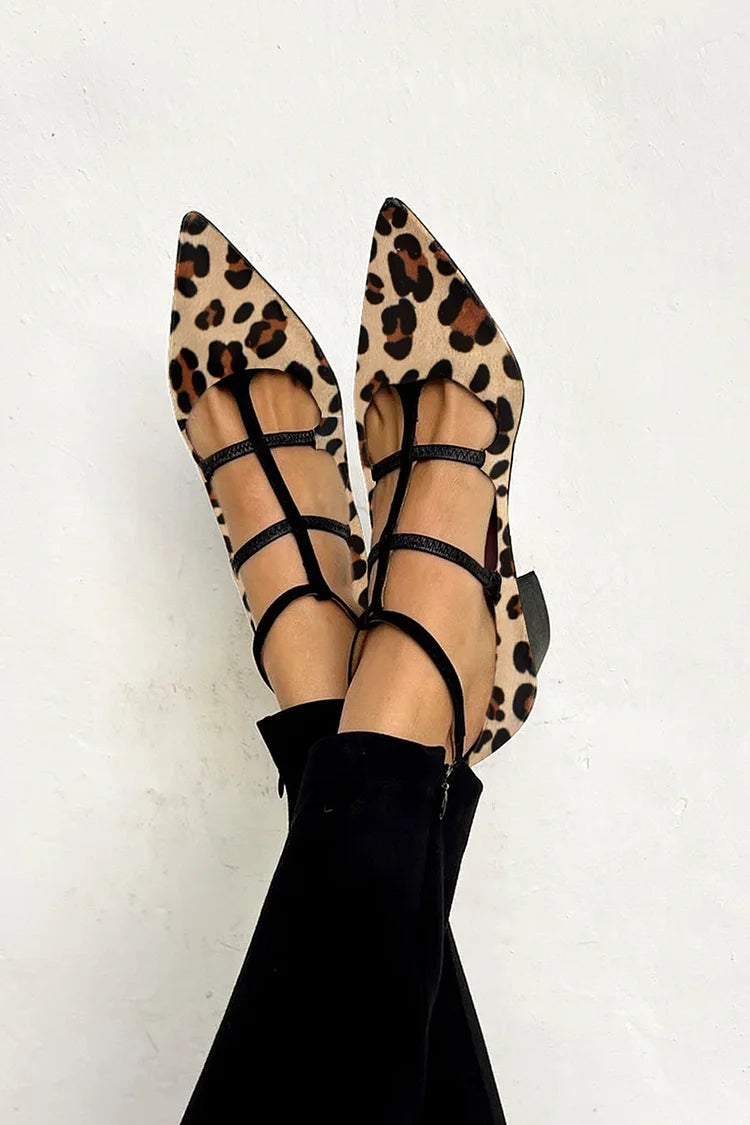 BALLERINE CON STAMPA ANIMAL PRINT E CINTURINI 🐆🖤😍