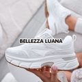 Sneakers bianche con Strass e Suola comfort