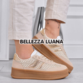 Sneakers Ester con inserti oro e suola in gomma