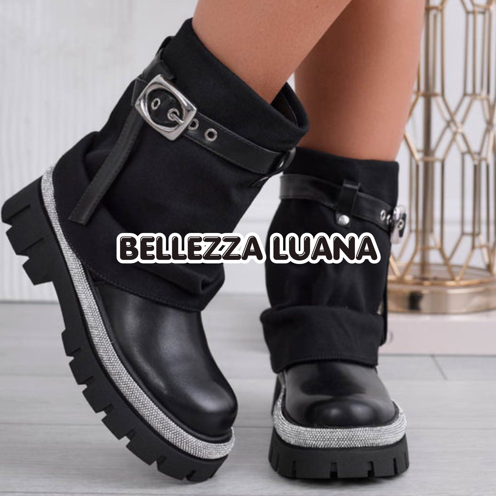 Stivaletto Stefania con dettagli brillanti - calzata comoda e regolare