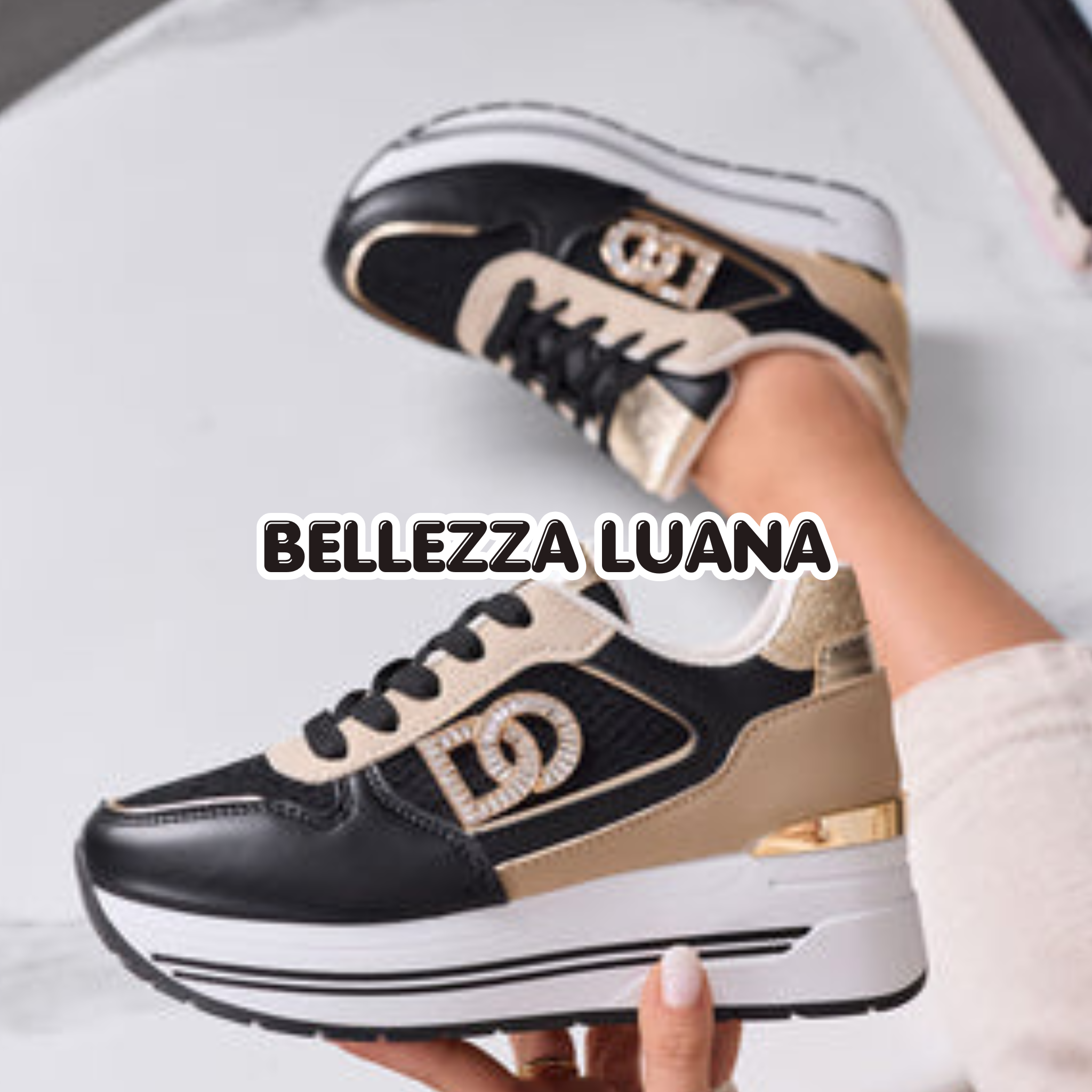 Sneakers Emily con Dettagli e Logo in argentato