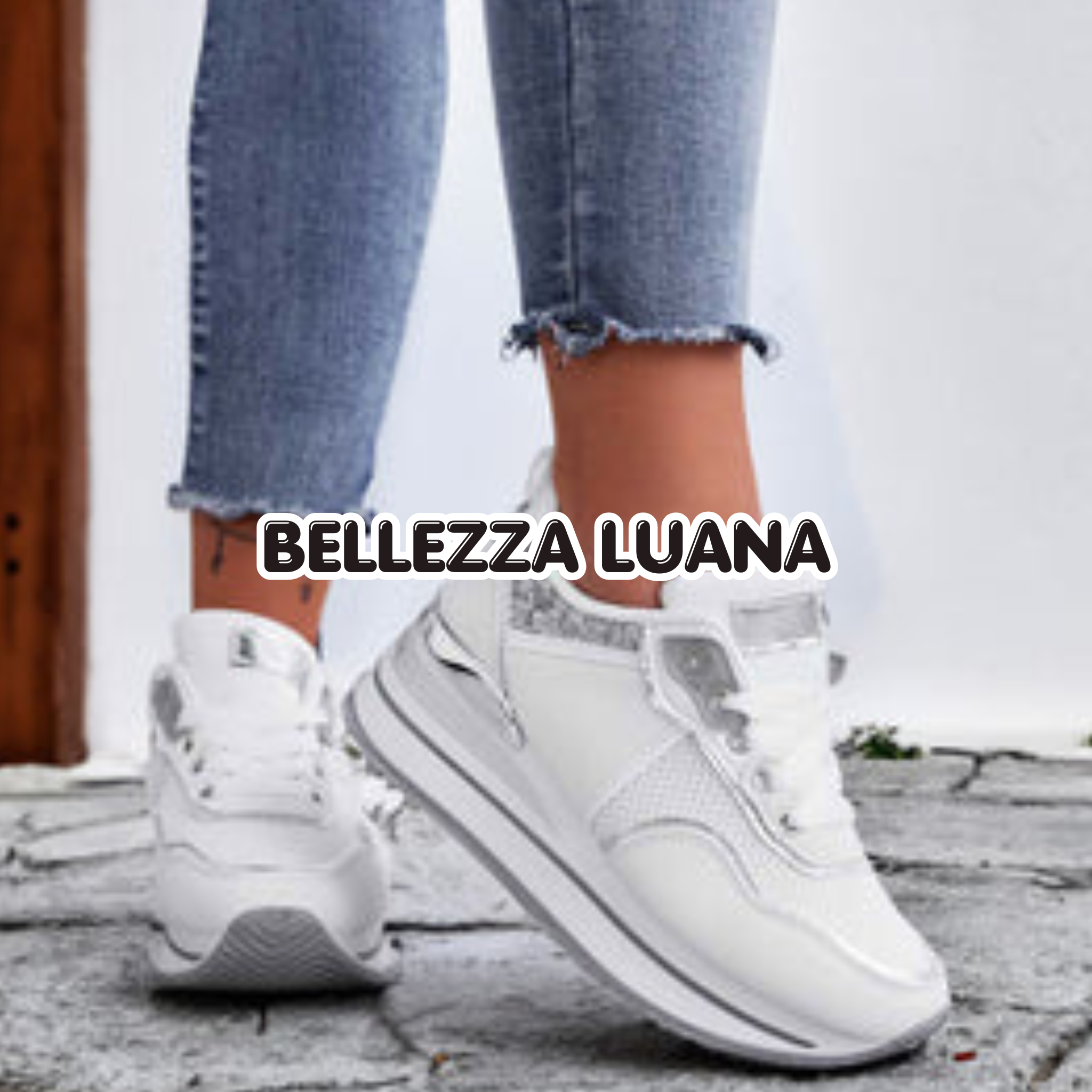 Sneakers Joliè con suola spessa e inserti glitter