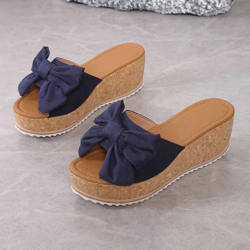 SANDALI LEOPARD CON FIOCCO TRENDY