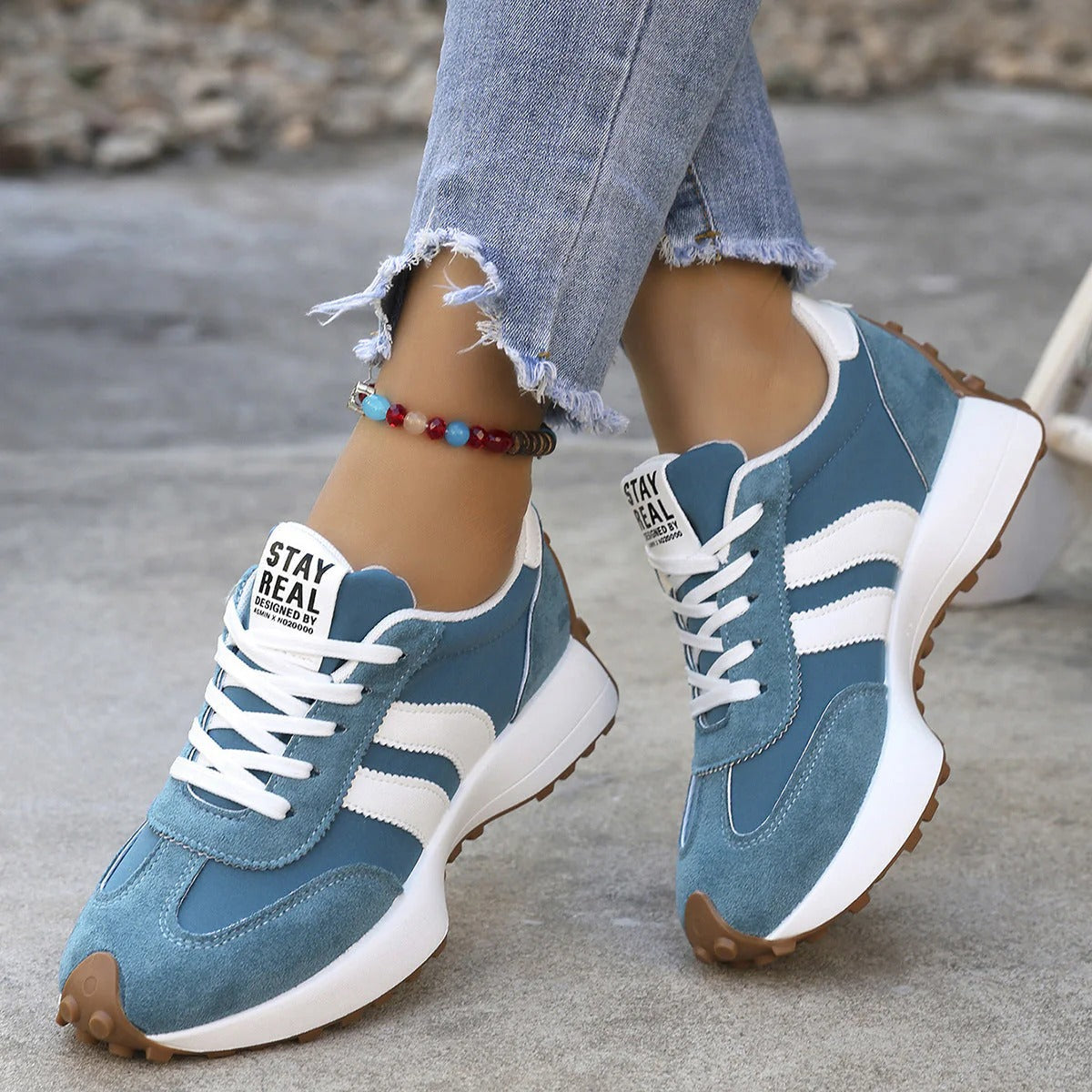 ✨Nuove scarpe casual da donna per primavera/autunno con punta tonda e suola spessa👟💥