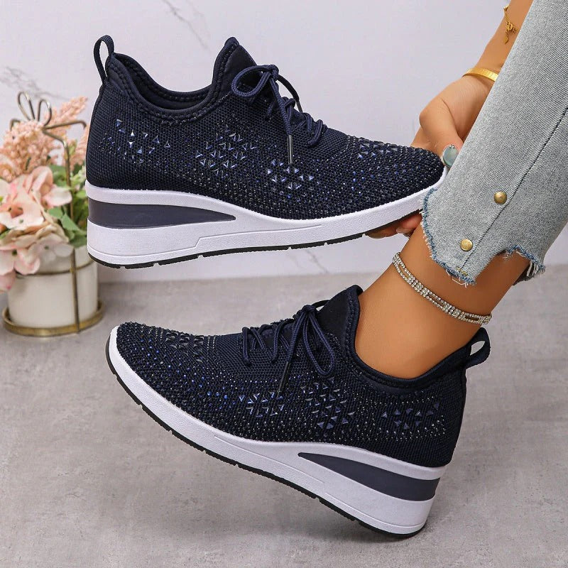 🔥 Sneakers ortopediche casual da donna, traspiranti e decorate con strass