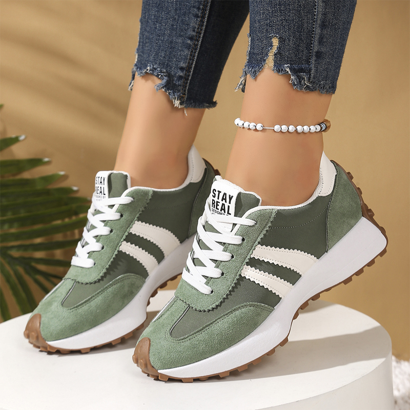 💎 Scarpe casual da donna – Sneakers robuste con plateau di 4 cm, antiscivolo e dal design retrò, disponibili in 6 colori 🥿🌈