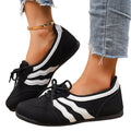 🔥 Sneakers da donna retrò a righe orizzontali con lacci – Design elegante, vestibilità comoda 🌸
